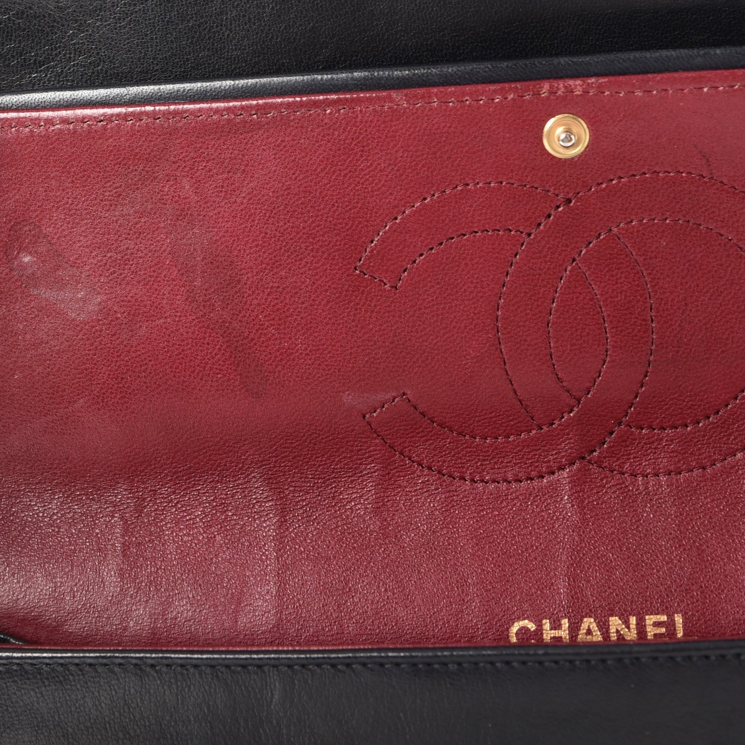 Chanel Lambskin Medium Mademoiselle Chain Double Flap Black 9 of 10