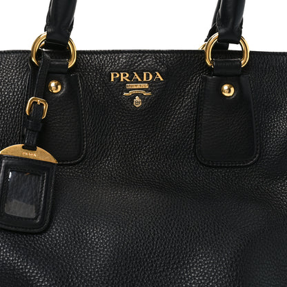 Prada Vitello Daino Tote Black 7 of 9