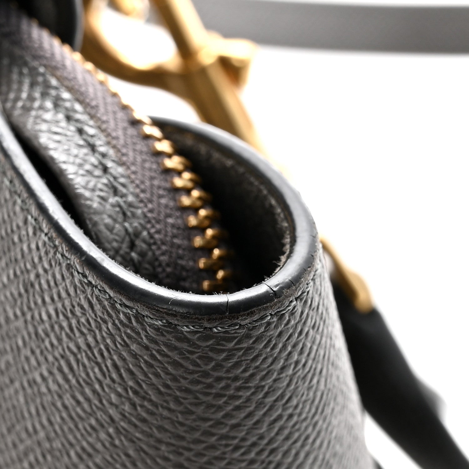 Celine Grained Calfskin Nano Belt Bag Grey 14 of 16