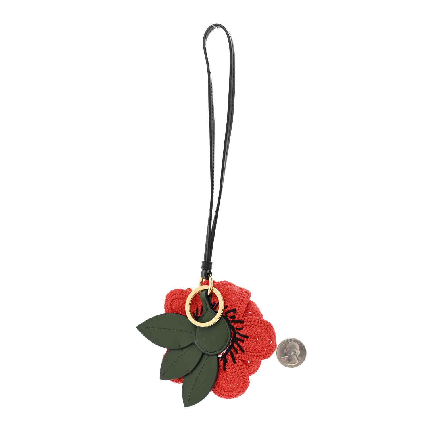 Miu Miu Soft Calf Crochet Trick Bag Charm Rosso 2 of 4
