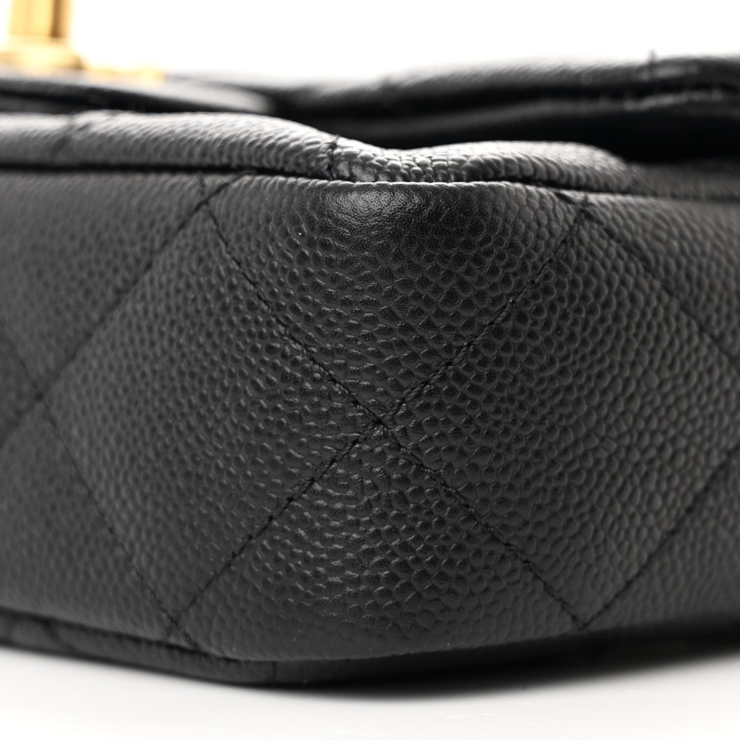 Caviar Quilted Mini Sweetheart Flap Black