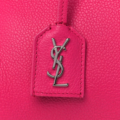 Saint Laurent Grained Calfskin Small Cabas Rive Gauche Bubblegum 8 of 11