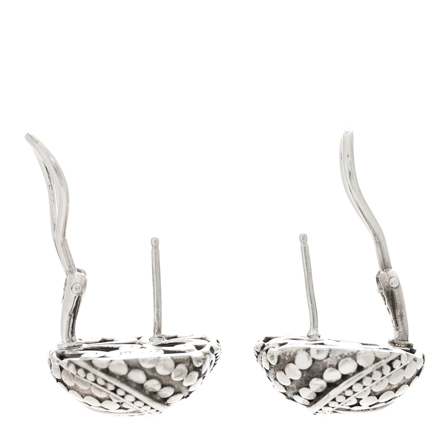 John Hardy Sterling Silver Dot Knot Earrings 3 of 4