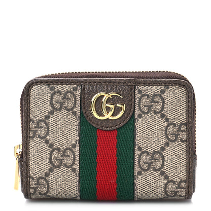 Gucci GG Supreme Monogram Web Ophidia Playing Card Case Beige New Acero 1 of 10