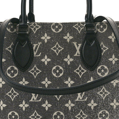 Louis Vuitton Monogram Jacquard Denim Onthego MM Black 7 of 9