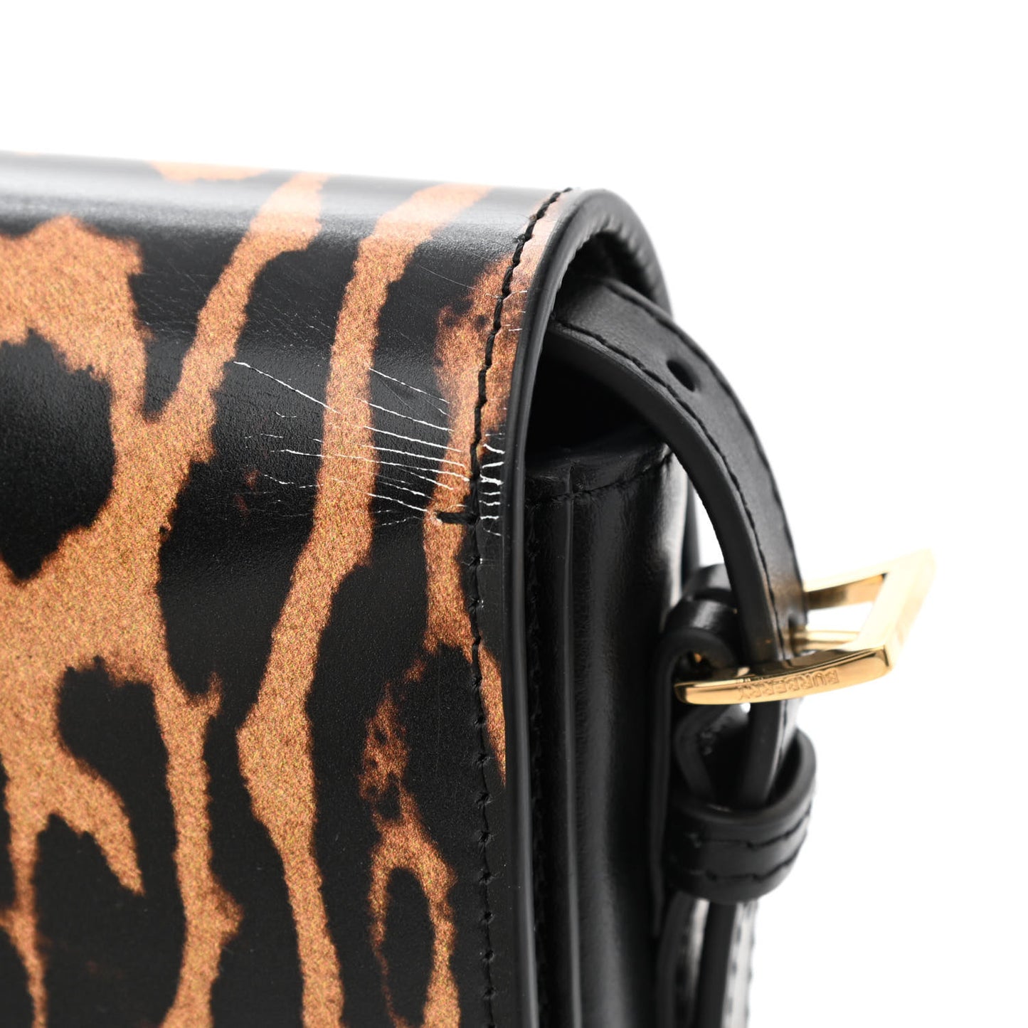 Calfskin Leopard Large Grace Bag Dark Mustard