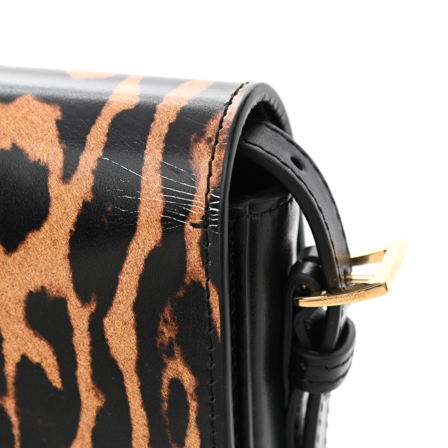 Burberry Calfskin Leopard Large Grace Bag Dark Mustard 11 of 11