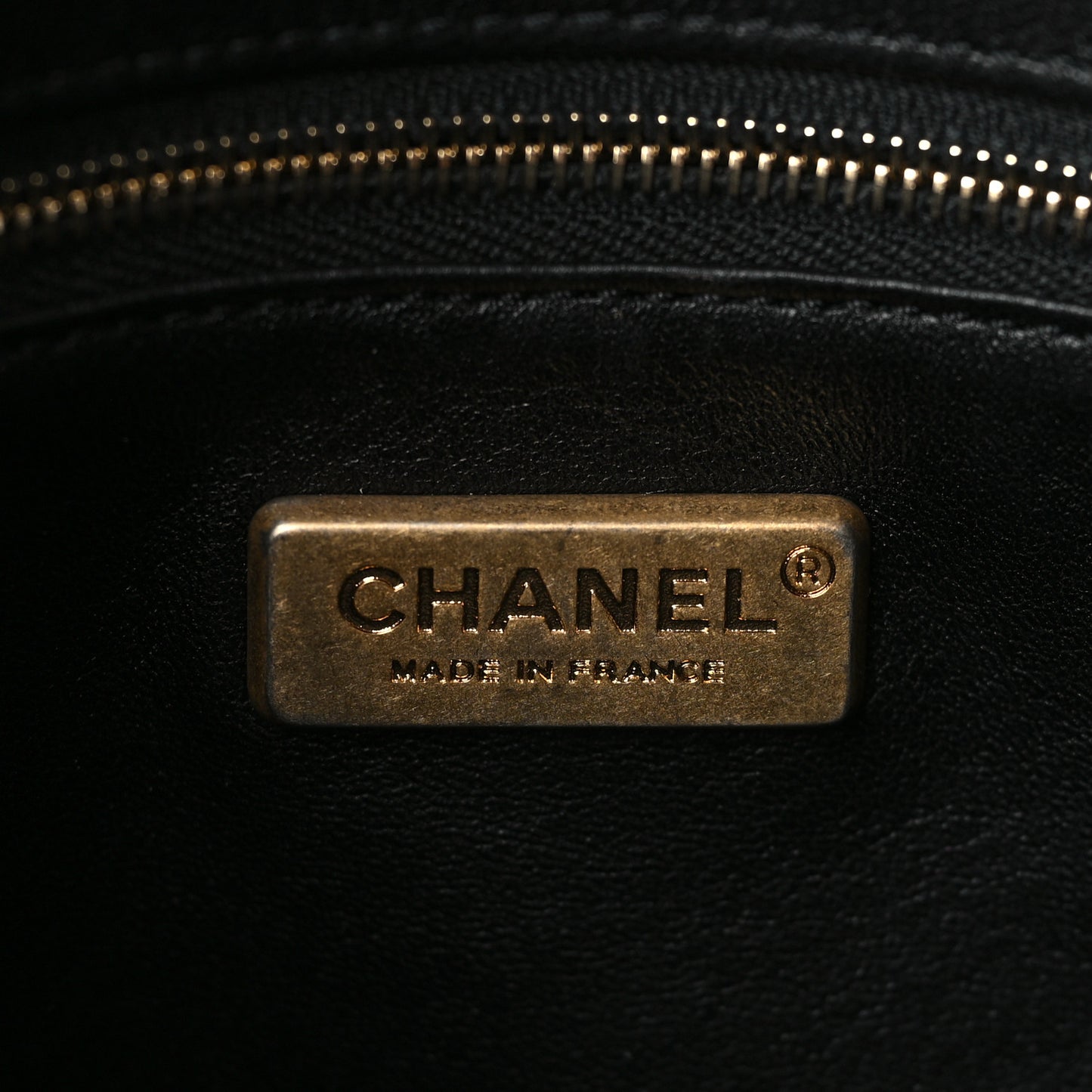 Snakeskin Lambskin Medium Enamel CC Flap Black