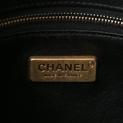 Chanel Snakeskin Lambskin Medium Enamel CC Flap Black 6 of 10