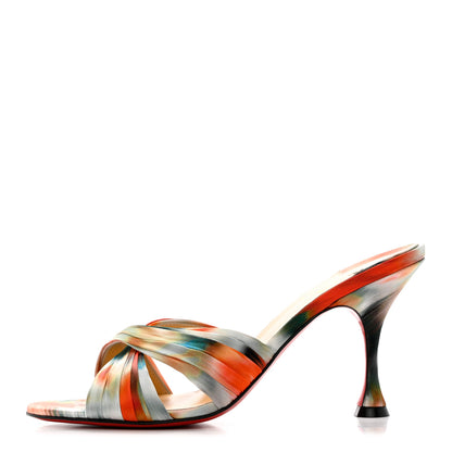 Christian Louboutin Crepe Satin Ombre Nicol Is Back 85 Slide Sandals 38.5 Loubi 1 of 8