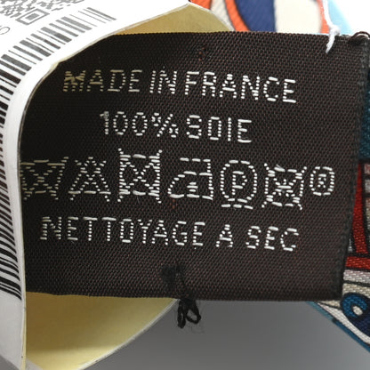 Hermes Silk De l'Ombrelle Aux Duels Twilly Bleu Potiron Creme 4 of 4