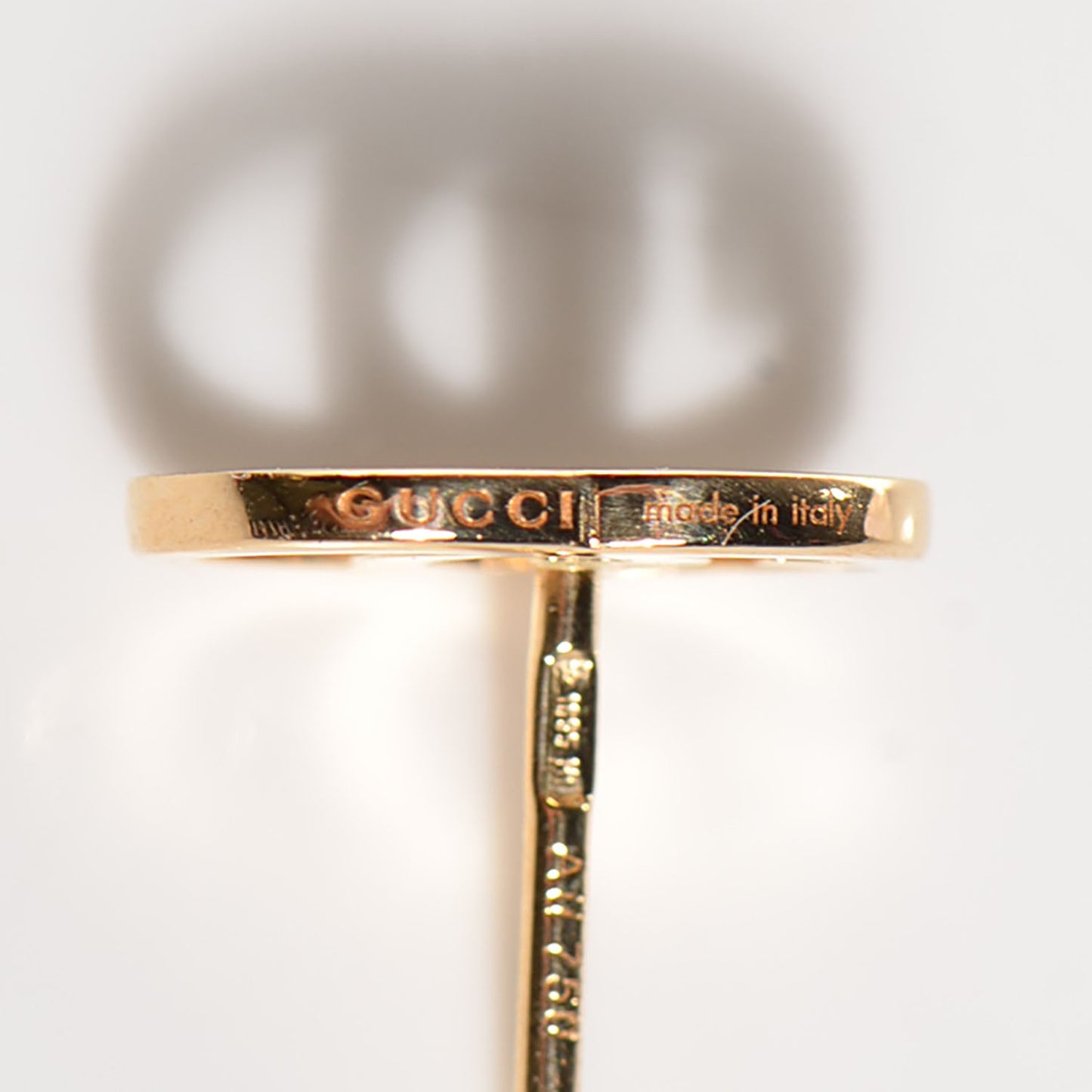 18K Yellow Gold GG Tissue Stud Earrings