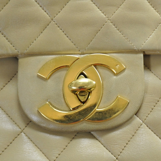 Chanel Lambskin XL Jumbo Flap Beige 1 of 1