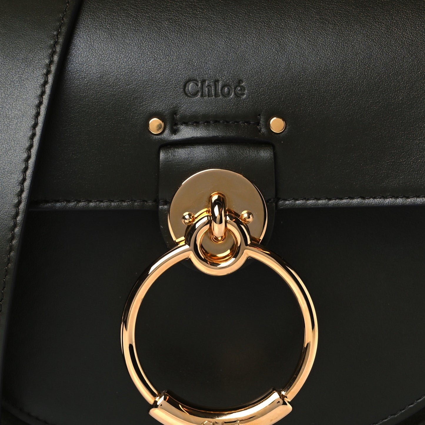 Calfskin Suede Small Tess Bag Deep Forest