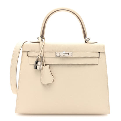 Hermes Epsom Kelly Sellier 25 Craie 1 of 10