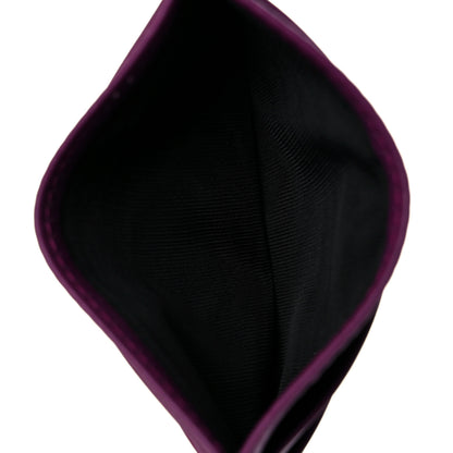 Dolce & Gabbana Vitello Morbido Pearl Logo Card Holder Purple 5 of 7