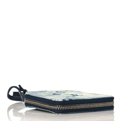 Louis Vuitton Hickory Stripes Denim Monogram Watercolor Wallet On Strap Blue 4 of 8