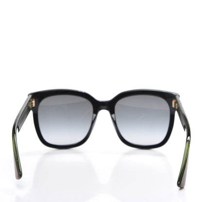 Gucci Acetate Square Frame Web Glitter Sunglasses GG0034S Black Green 8 of 9
