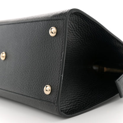 Gucci Pebbled Calfskin Medium Soho Top Handle Satchel Black 10 of 12