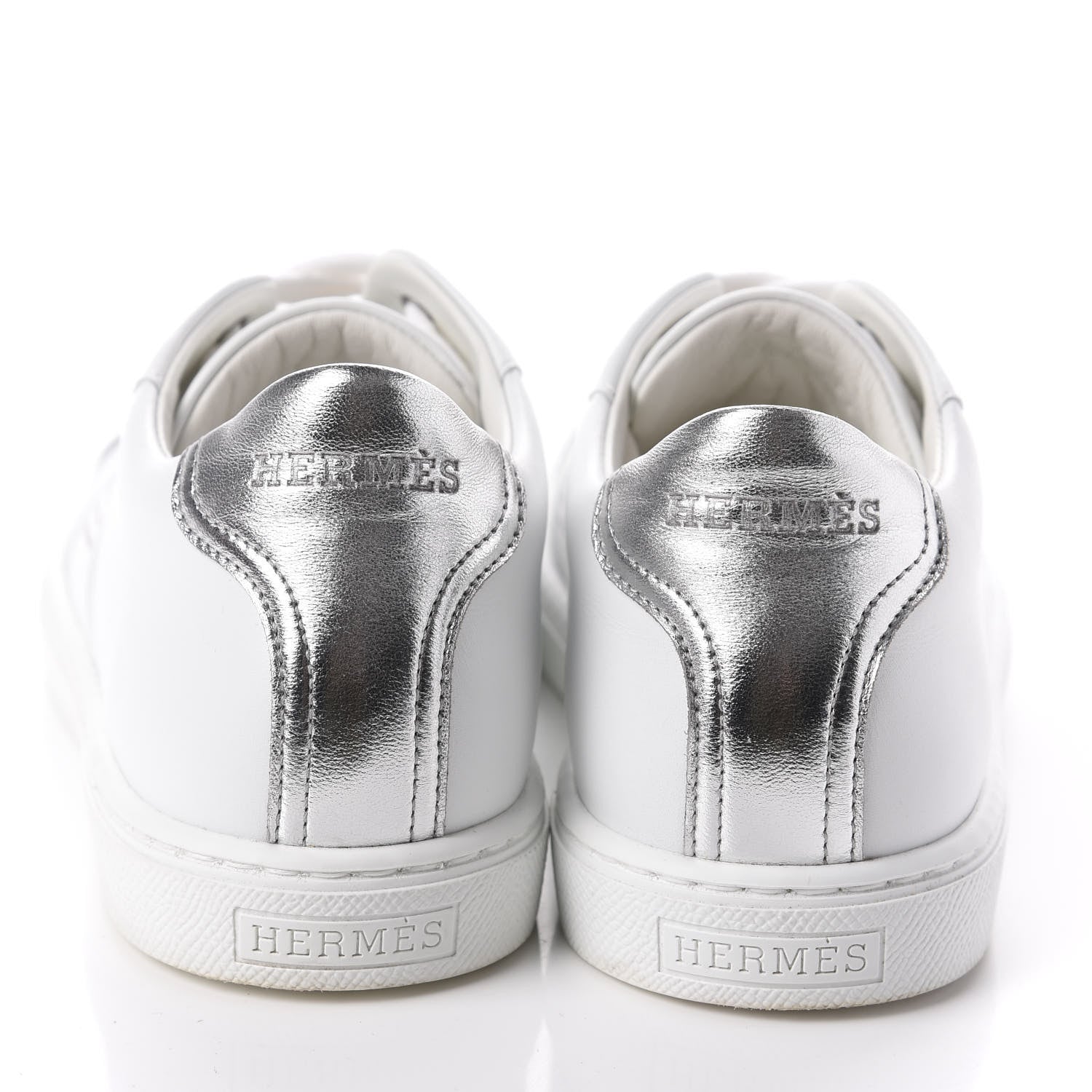 Hermes Nappa Womens Avantage Sneakers 36 White Argent 5 of 12