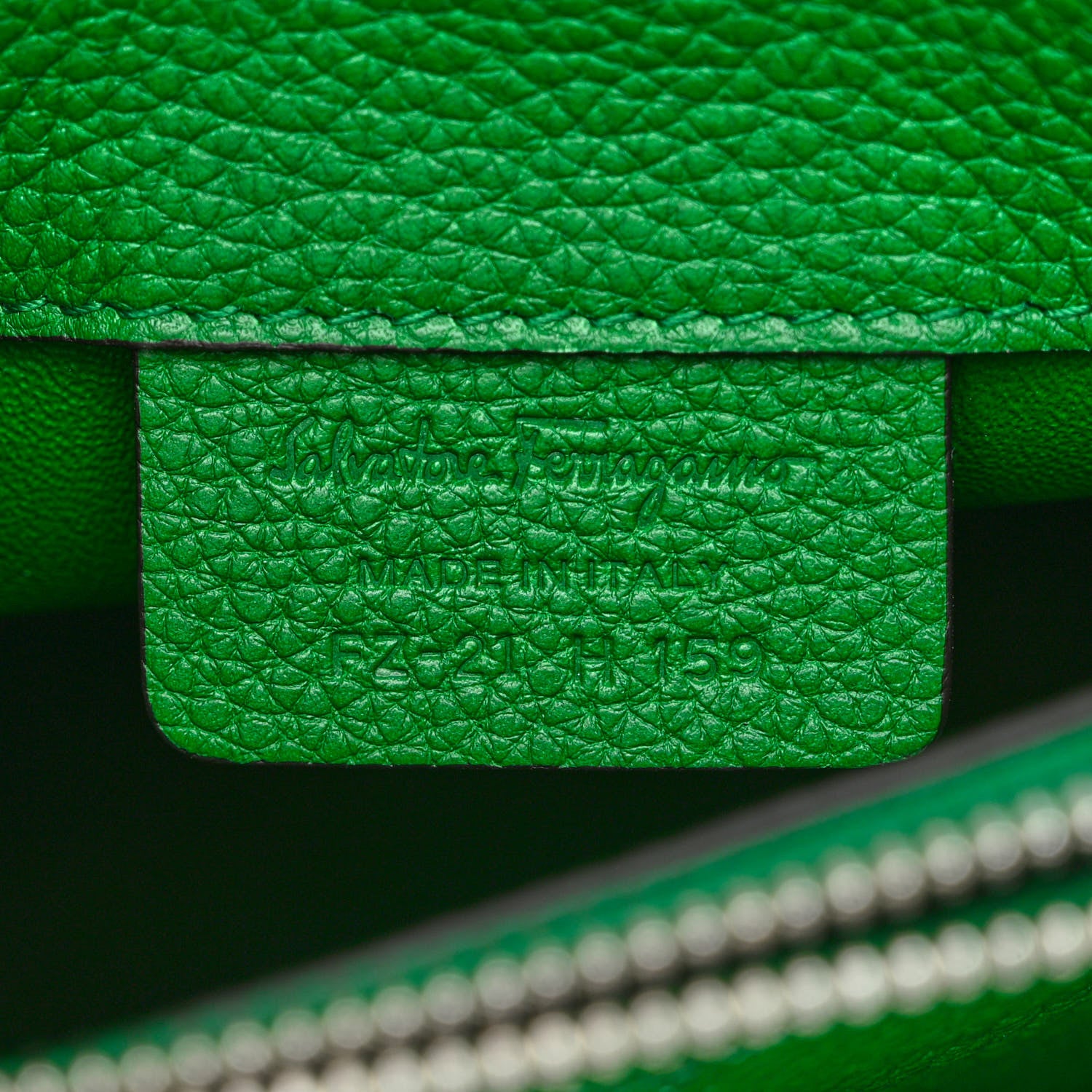 Salvatore Ferragamo Grained Calfskin Studio Top Handle Bag Green 7 of 10
