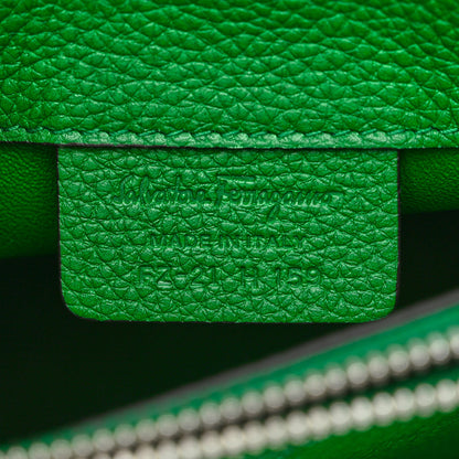 Salvatore Ferragamo Grained Calfskin Studio Top Handle Bag Green 7 of 10