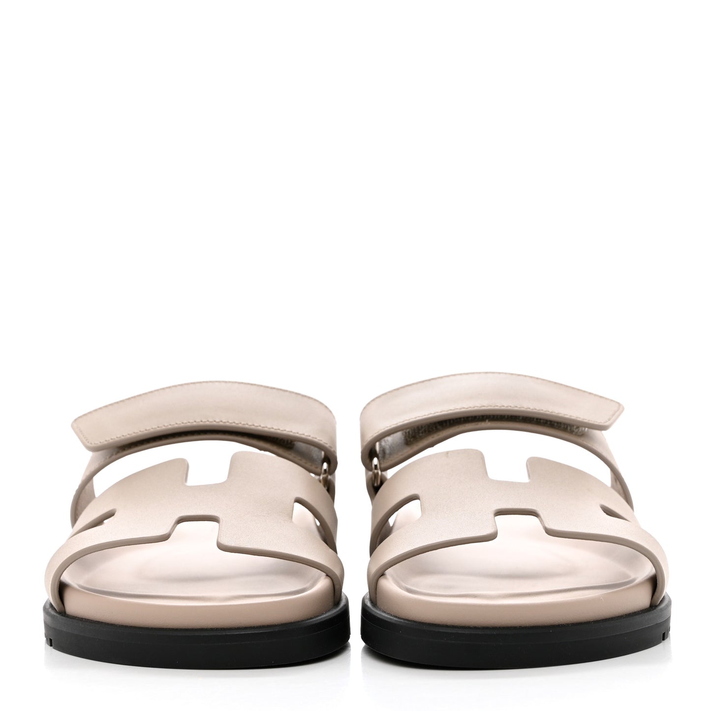 Calfskin Womens Chypre Sandals 35.5 Beige Mastic