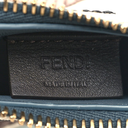 Fendi Canvas Vitello Grace FF Multicolor Embroidered Nano Fendigraphy Hobo Charm Multicolor Gianduia Anice 7 of 10