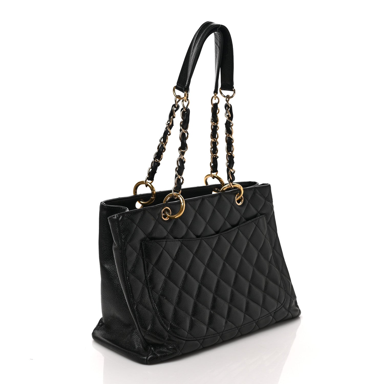 Chanel Caviar Quilted Grand Shopping Tote GST Black 3 of 9
