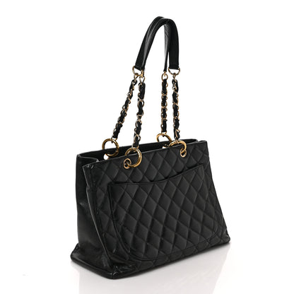 Chanel Caviar Quilted Grand Shopping Tote GST Black 3 of 9