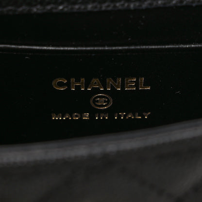 Chanel Caviar Quilted Chain Top Handle With Chain Black 6 of 9