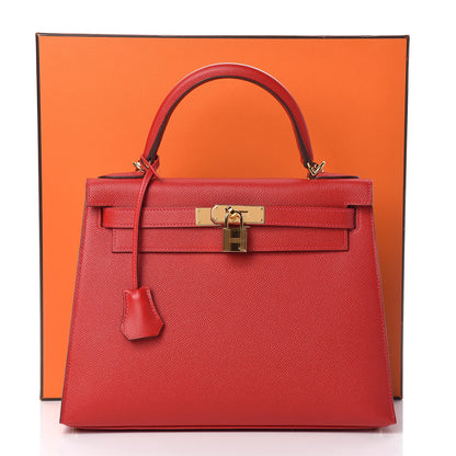 Hermes Epsom Kelly Sellier 28 Rouge Casaque 12 of 12