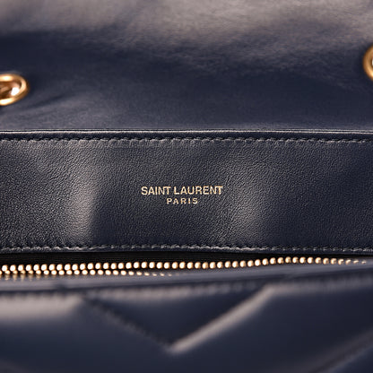 Saint Laurent Calfskin Y Calfskin Monogram Small Loulou Chain Satchel Denim Brut 6 of 14