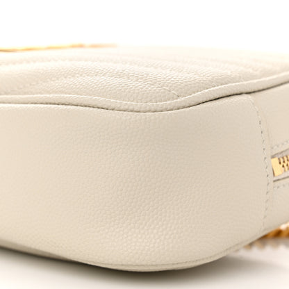 Saint Laurent Grain De Poudre Matelasse Monogram Mini Lou Camera Bag Crema Soft 10 of 11