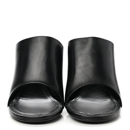 Balenciaga Shiny Sheepskin Oval 90mm Mule Pump 36 Black White 2 of 10