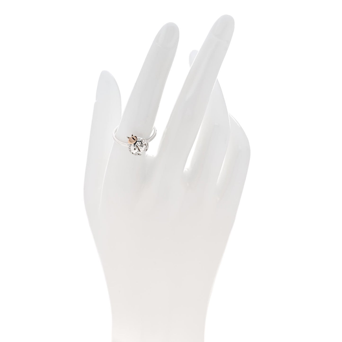 Sterling Silver 18K Rose Gold Return to Tiffany Love Bugs Ladybug Ring 56 7.75