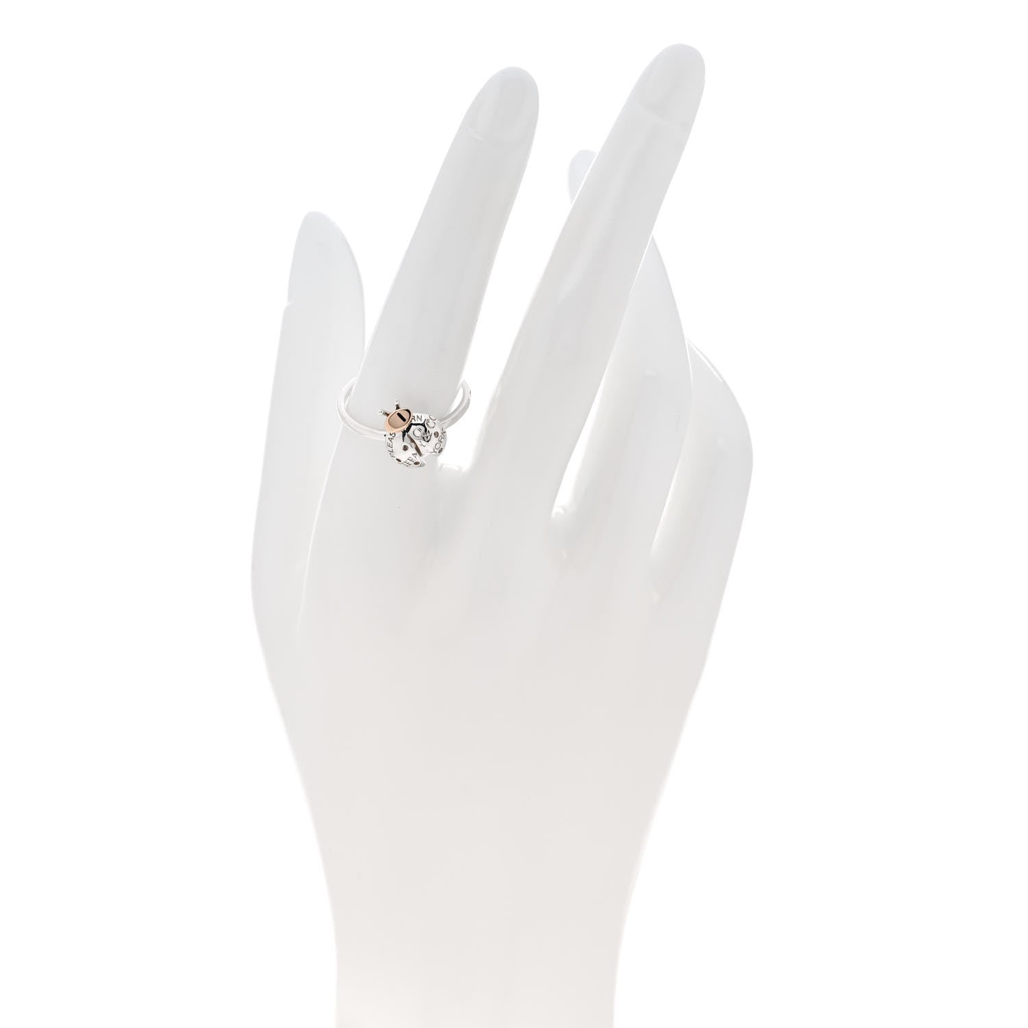 Tiffany Sterling Silver 18K Rose Gold Return to Tiffany Love Bugs Ladybug Ring 56 7.75 2 of 6