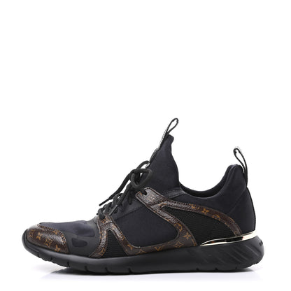Louis Vuitton Technical Nylon Monogram Rubber Aftergame Sneakers 38.5 Black 1 of 12