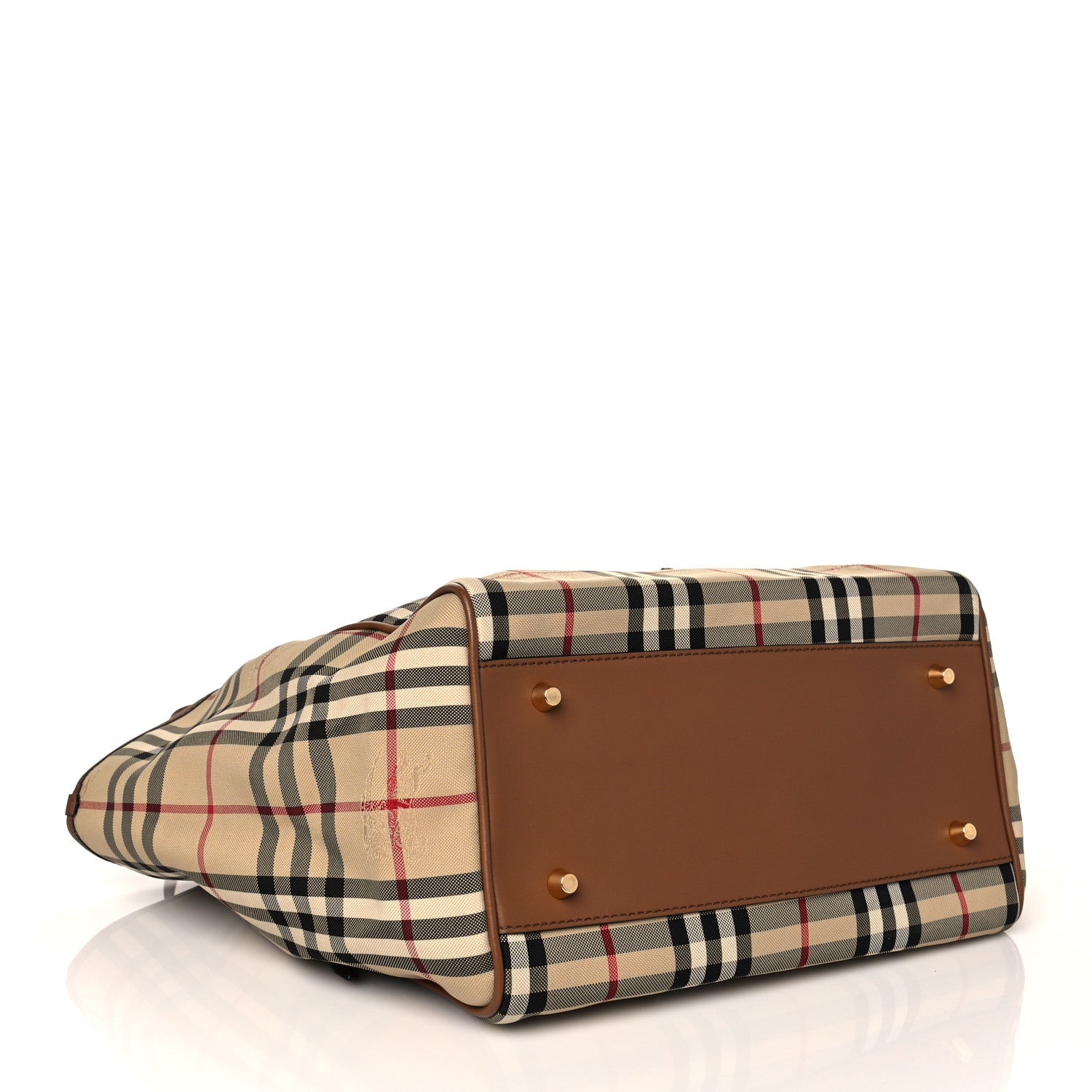 Burberry Horseferry Check Small Canterbury Tote Tan 4 of 10