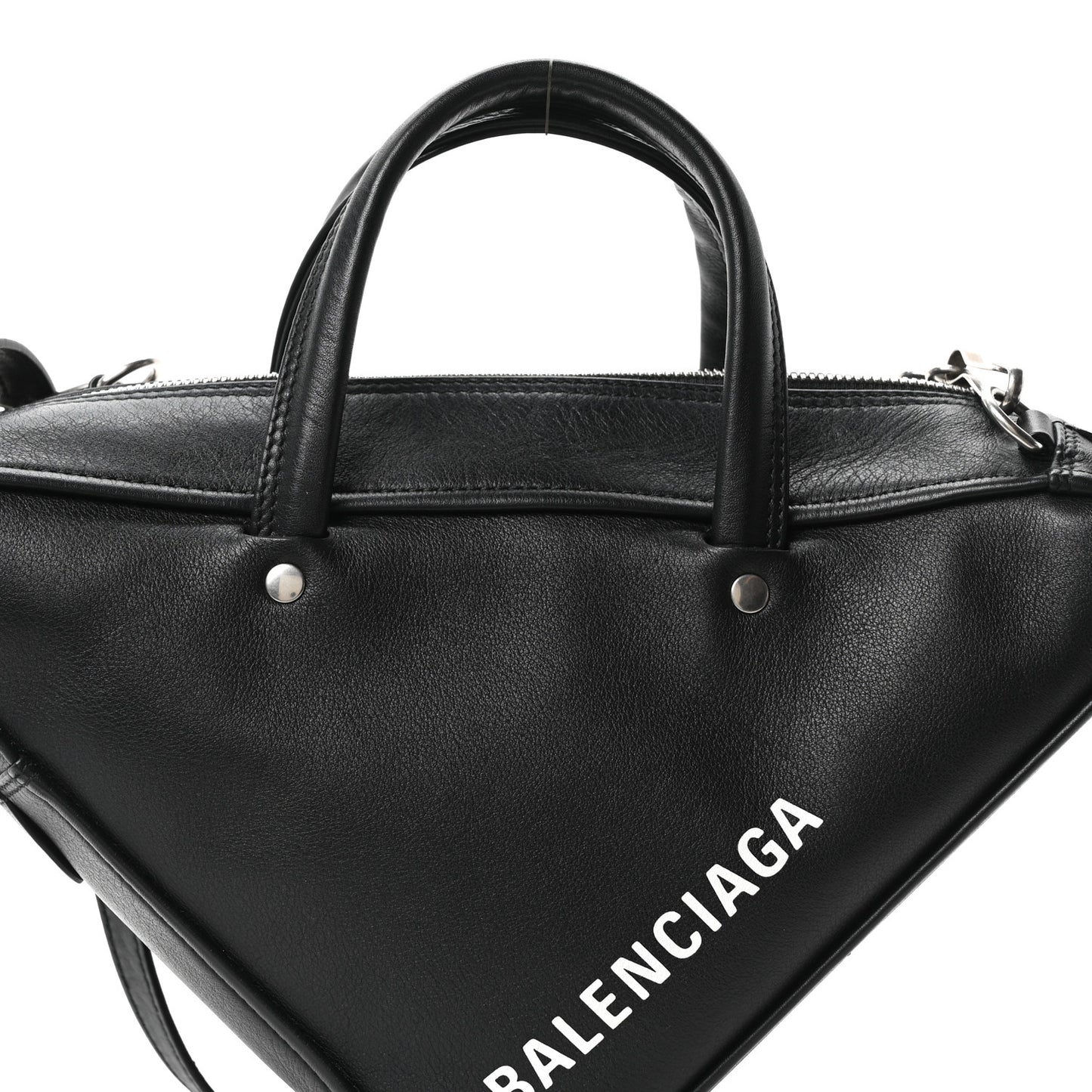 Calfskin S Triangle Duffle Black