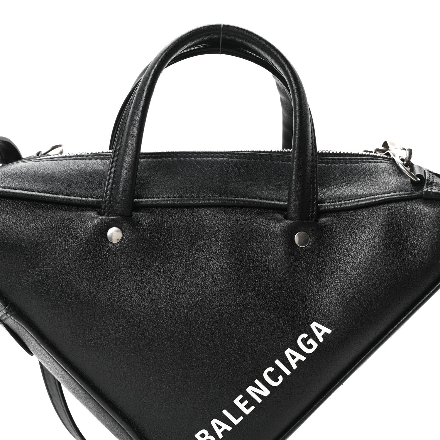 Balenciaga Calfskin S Triangle Duffle Black 8 of 10