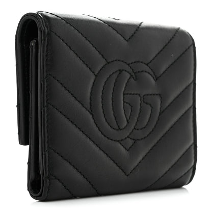 Gucci Calfskin Matelasse GG Marmont Wallet Black 3 of 7