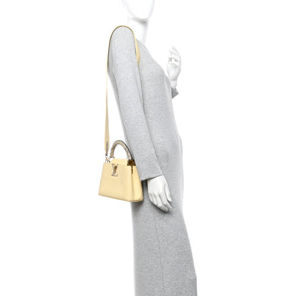 Louis Vuitton Taurillon Snakeskin Mini Capucines Banane 2 of 13