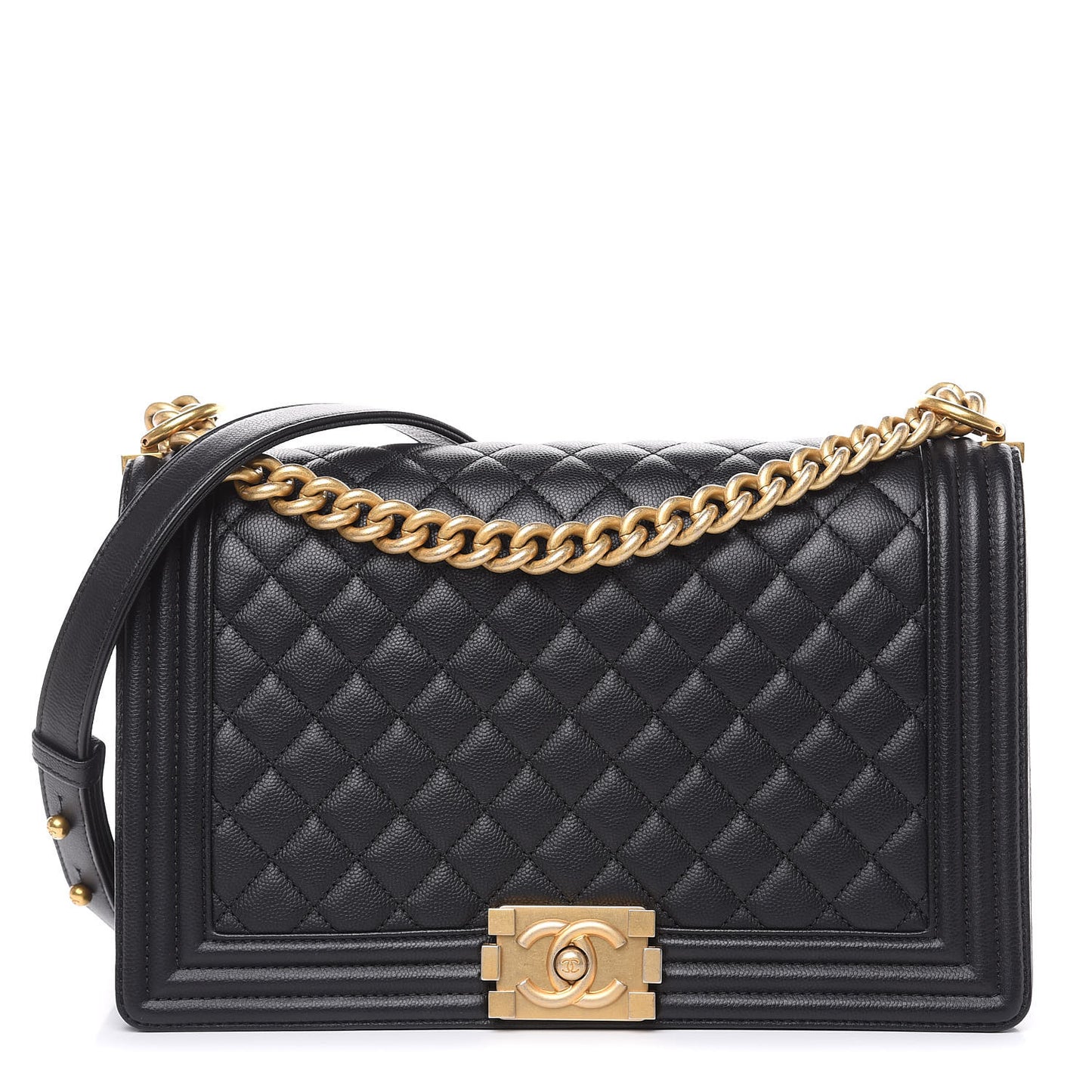 Caviar Quilted New Medium Boy Flap Black