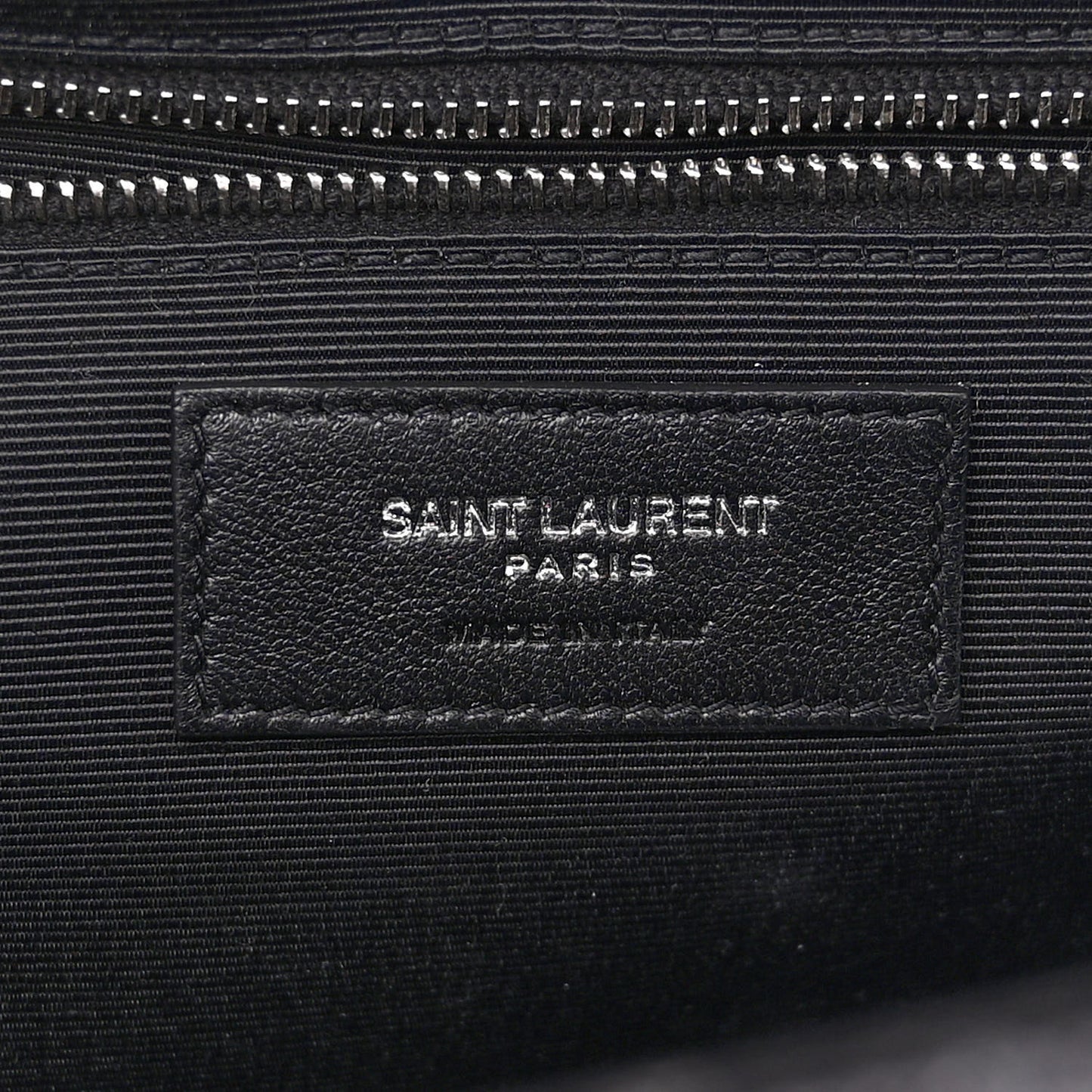 Grain De Poudre Textured Mixed Matelasse Large Triquilt Monogram Satchel Black