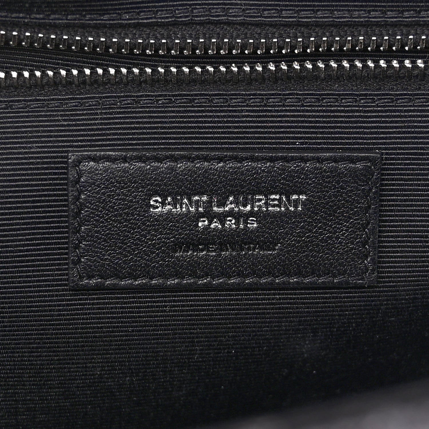 Saint Laurent Grain De Poudre Textured Mixed Matelasse Large Triquilt Monogram Satchel Black 6 of 12