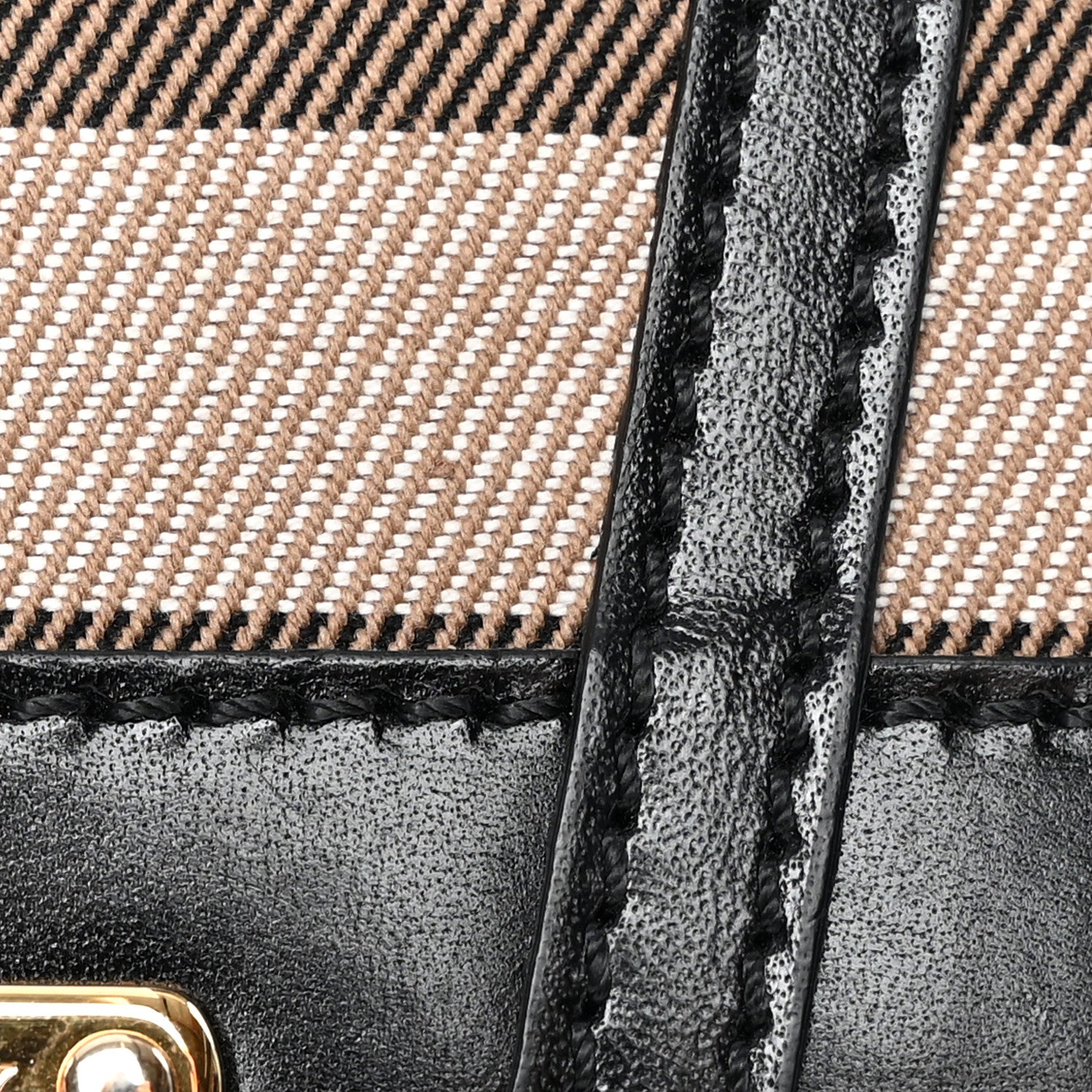 Burberry Bridle Calfskin House Check Medium Leighton Wallet Black 17 of 18
