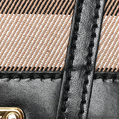 Burberry Bridle Calfskin House Check Medium Leighton Wallet Black 17 of 18