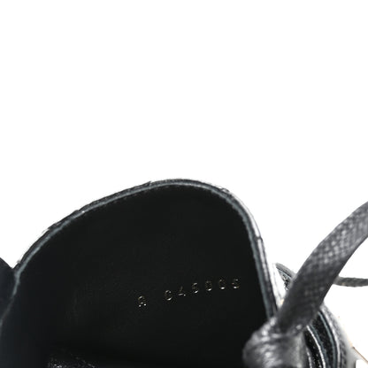 Chanel Lambskin Patent Calfskin Quilted Logo Lace Up Combat Boots 39.5 Black 8 of 9