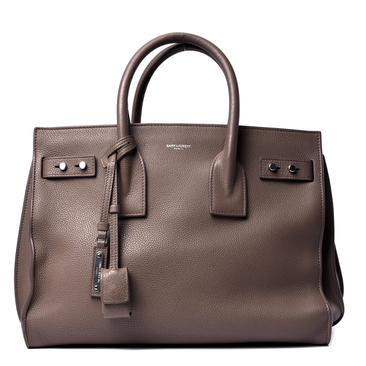 Saint Laurent Grained Calfskin Small Supple Sac de Jour Brown 1 of 5